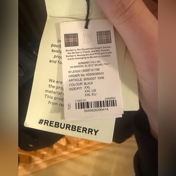 Authentic Burberry Leigh Women’s XXL Quilted Jacket Black - Picture 3 of 6